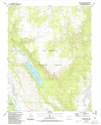 United States Geological Survey Bristol Head, CO (1986, 24000-Scale) digital map