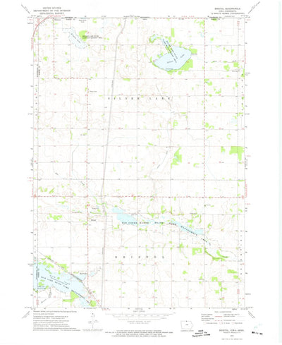 United States Geological Survey Bristol, IA-MN (1972, 24000-Scale) digital map
