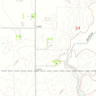 United States Geological Survey Bristol, IA-MN (1972, 24000-Scale) digital map