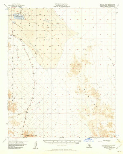 United States Geological Survey Bristol Lake, CA (1956, 62500-Scale) digital map