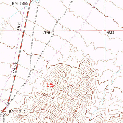 United States Geological Survey Bristol Lake SW, CA (1954, 24000-Scale) digital map