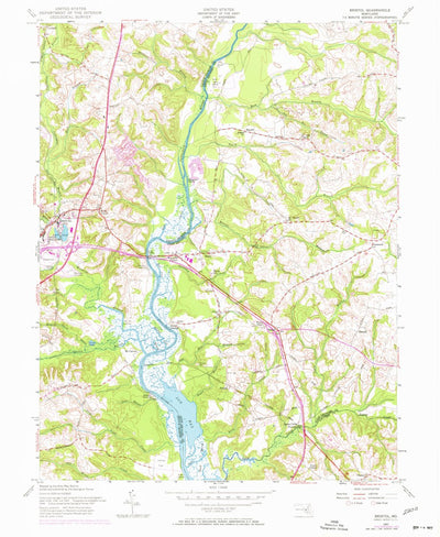 United States Geological Survey Bristol, MD (1957, 24000-Scale) digital map