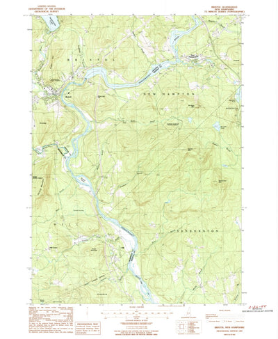 United States Geological Survey Bristol, NH (1987, 24000-Scale) digital map