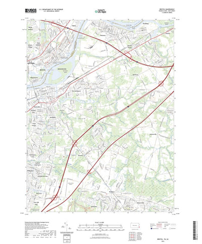 United States Geological Survey Bristol, PA (2023, 24000-Scale) digital map