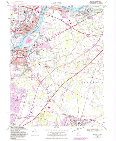 United States Geological Survey Bristol, PA-NJ (1955, 24000-Scale) digital map