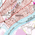 United States Geological Survey Bristol, PA-NJ (1955, 24000-Scale) digital map