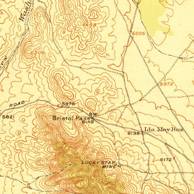 United States Geological Survey Bristol Range, NV (1917, 62500-Scale) digital map