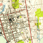 United States Geological Survey Bristol, RI-MA (1939, 31680-Scale) digital map