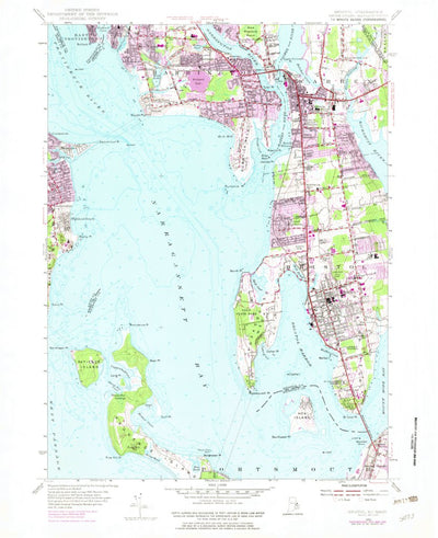 United States Geological Survey Bristol, RI-MA (1955, 24000-Scale) digital map
