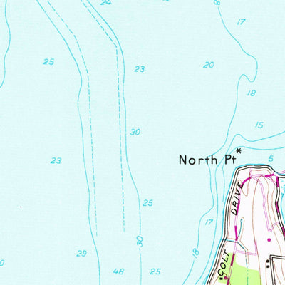 United States Geological Survey Bristol, RI-MA (1955, 24000-Scale) digital map