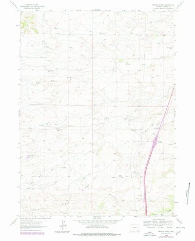 United States Geological Survey Bristol Ridge, WY (1962, 24000-Scale) digital map