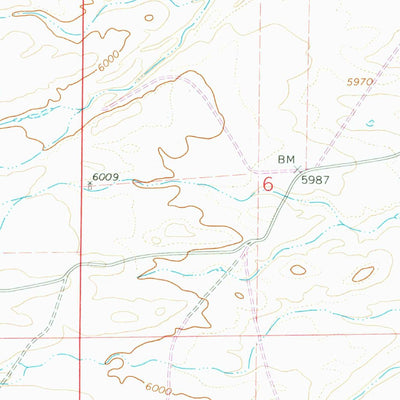 United States Geological Survey Bristol Ridge, WY (1962, 24000-Scale) digital map