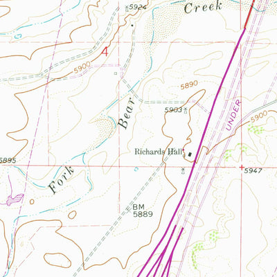 United States Geological Survey Bristol Ridge, WY (1962, 24000-Scale) digital map