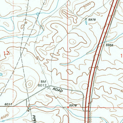 United States Geological Survey Bristol Ridge, WY (1990, 24000-Scale) digital map