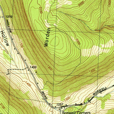 United States Geological Survey Bristol Springs, NY (1942, 31680-Scale) digital map