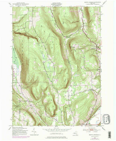 United States Geological Survey Bristol Springs, NY (1943, 24000-Scale) digital map