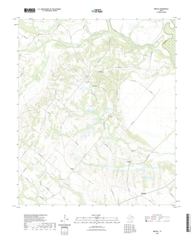 United States Geological Survey Bristol, TX (2022, 24000-Scale) digital map