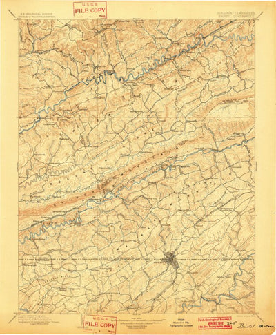 United States Geological Survey Bristol, VA-TN (1902, 125000-Scale) digital map