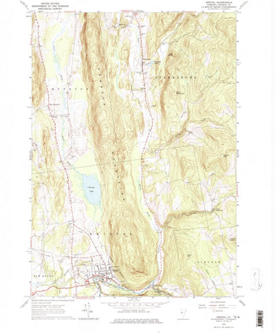 United States Geological Survey Bristol, VT (1963, 24000-Scale) digital map