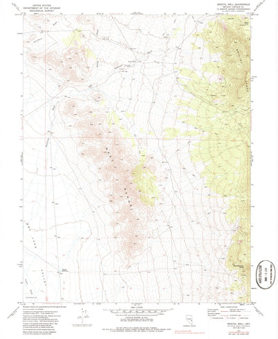 United States Geological Survey Bristol Well, NV (1971, 24000-Scale) digital map