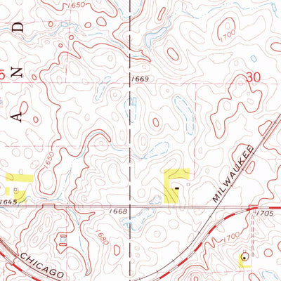 United States Geological Survey Bristol West, SD (1973, 24000-Scale) digital map