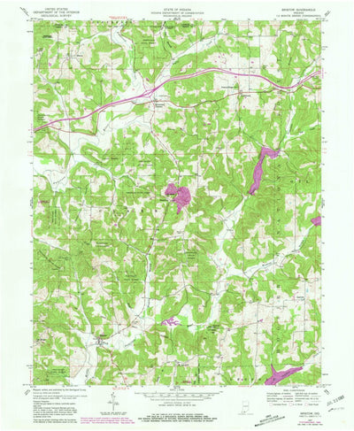 United States Geological Survey Bristow, IN (1957, 24000-Scale) digital map