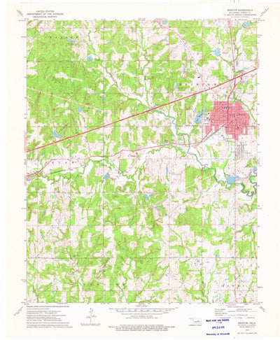 United States Geological Survey Bristow, OK (1973, 24000-Scale) digital map