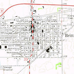 United States Geological Survey Britt, IA (1972, 24000-Scale) digital map