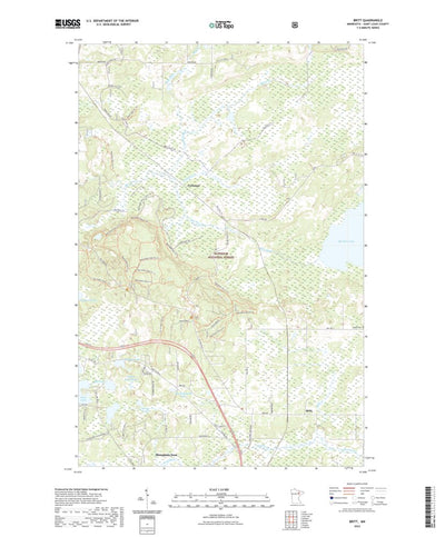 United States Geological Survey Britt, MN (2022, 24000-Scale) digital map