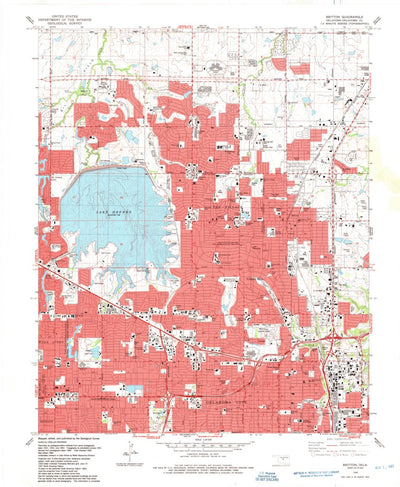 United States Geological Survey Britton, OK (1986, 24000-Scale) digital map
