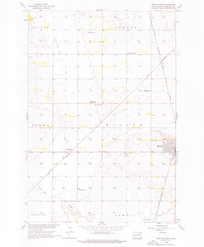 United States Geological Survey Britton West, SD (1956, 24000-Scale) digital map