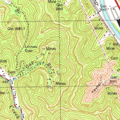 United States Geological Survey Broad Bottom, KY (1979, 24000-Scale) digital map