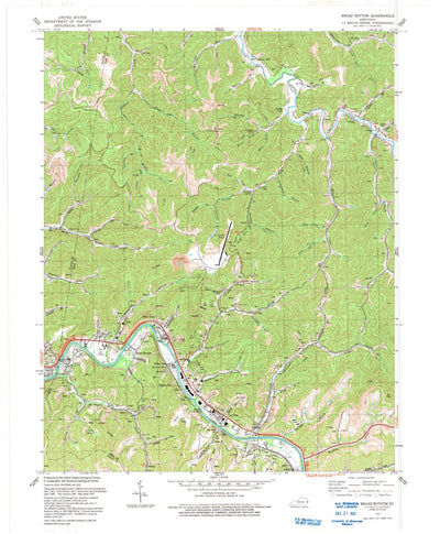 United States Geological Survey Broad Bottom, KY (1992, 24000-Scale) digital map