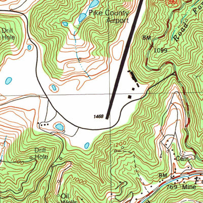 United States Geological Survey Broad Bottom, KY (1992, 24000-Scale) digital map