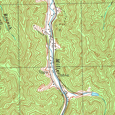 United States Geological Survey Broad Bottom, KY (1992, 24000-Scale) digital map
