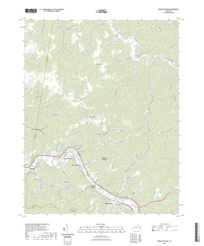 United States Geological Survey Broad Bottom, KY (2022, 24000-Scale) digital map