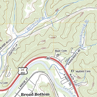 United States Geological Survey Broad Bottom, KY (2022, 24000-Scale) digital map