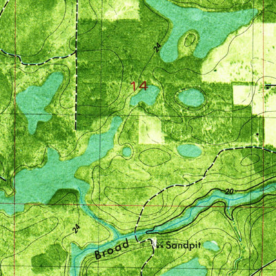 United States Geological Survey Broad Branch, FL (1982, 24000-Scale) digital map