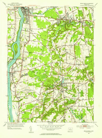 United States Geological Survey Broad Brook, CT (1953, 31680-Scale) digital map