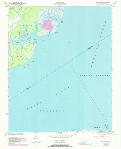 United States Geological Survey Broad Creek, NC (1951, 24000-Scale) digital map