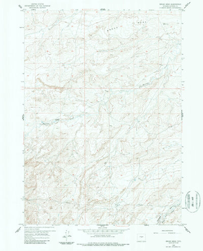 United States Geological Survey Broad Mesa, WY (1959, 24000-Scale) digital map