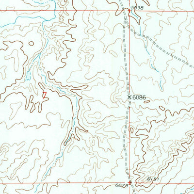 United States Geological Survey Broad Mesa, WY (1959, 24000-Scale) digital map