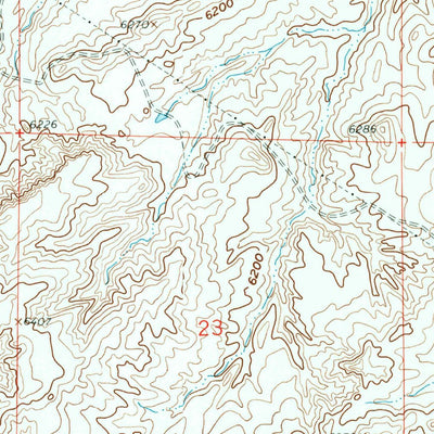 United States Geological Survey Broad Mesa, WY (1959, 24000-Scale) digital map