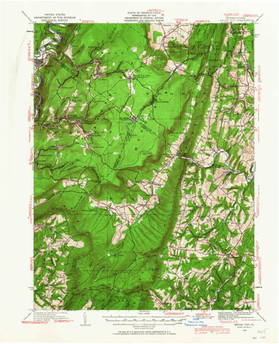 United States Geological Survey Broad Top, PA (1930, 62500-Scale) digital map