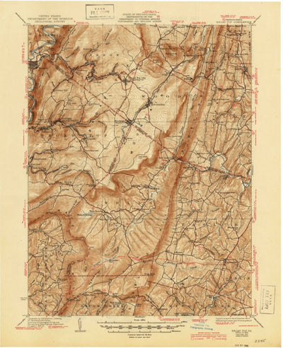 United States Geological Survey Broad Top, PA (1933, 62500-Scale) digital map