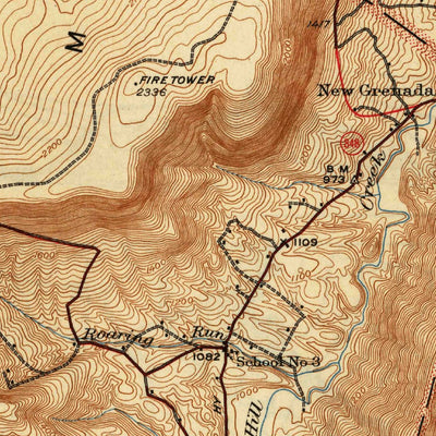 United States Geological Survey Broad Top, PA (1933, 62500-Scale) digital map