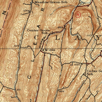 United States Geological Survey Broad Top, PA (1933, 62500-Scale) digital map