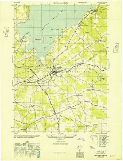 United States Geological Survey Broadalbin, NY (1946, 24000-Scale) digital map