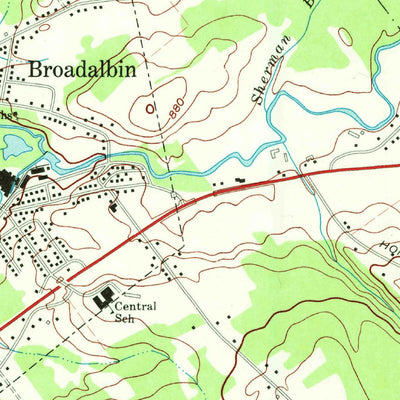 United States Geological Survey Broadalbin, NY (1970, 24000-Scale) digital map