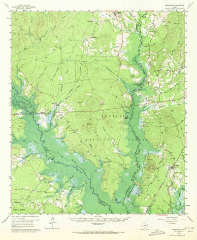 United States Geological Survey Broaddus, TX (1958, 62500-Scale) digital map